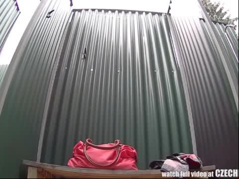 Pool shower voyeur